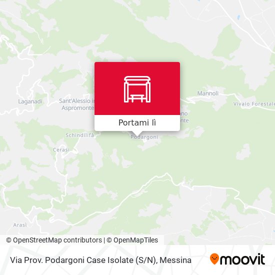 Mappa Via Prov. Podargoni  Case Isolate (S / N)