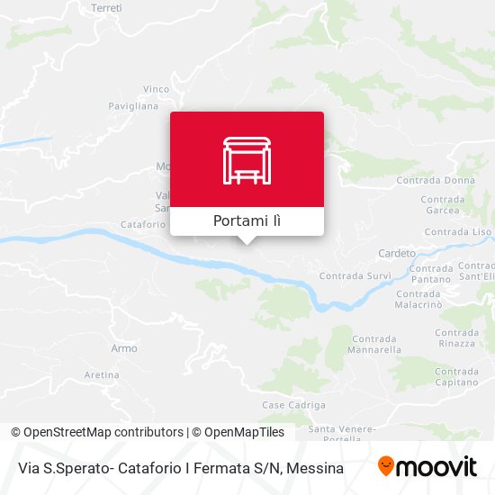 Mappa Via S.Sperato- Cataforio  I Fermata S / N