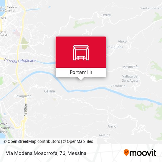 Mappa Via Modena Mosorrofa, 76
