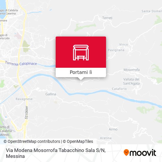 Mappa Via Modena Mosorrofa Tabacchino Sala S / N