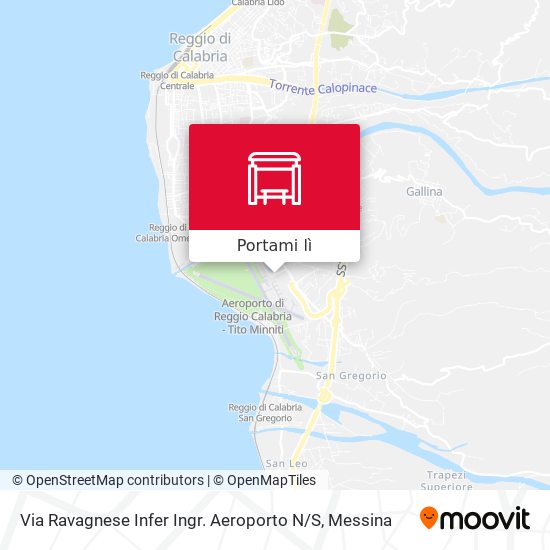 Mappa Via Ravagnese Infer Ingr. Aeroporto N / S