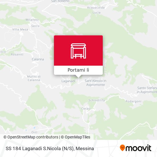 Mappa SS 184  Laganadi S.Nicola (N / S)