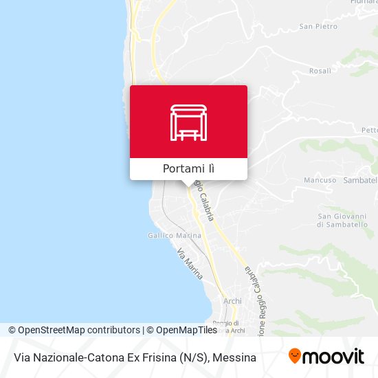 Mappa Via Nazionale-Catona  Ex Frisina (N / S)