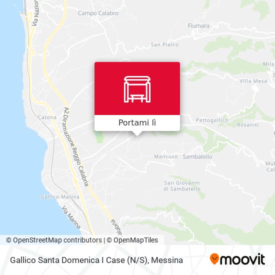 Mappa Gallico Santa Domenica  I Case (N / S)
