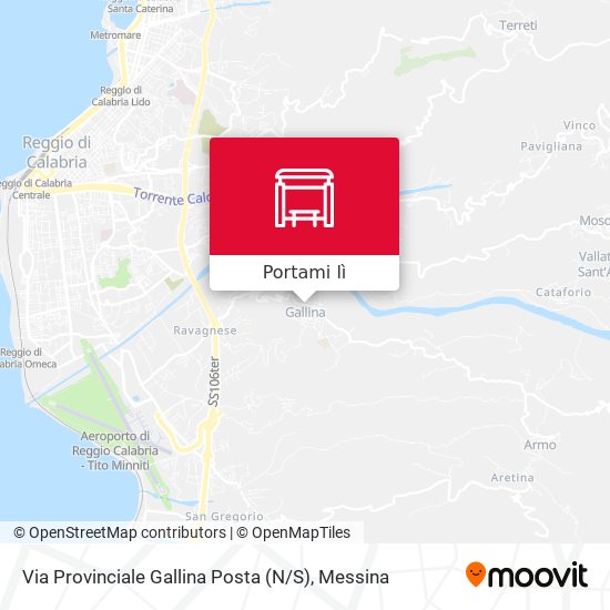 Mappa Via Provinciale Gallina  Posta (N / S)