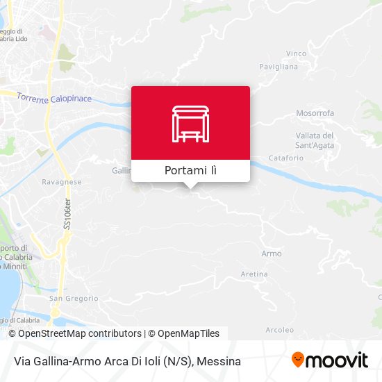 Mappa Via Gallina-Armo  Arca Di Ioli (N / S)