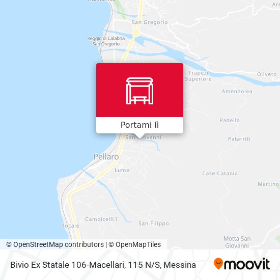 Mappa Bivio Ex Statale 106-Macellari, 115 N / S