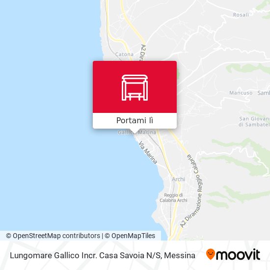 Mappa Lungomare Gallico  Incr. Casa Savoia N / S