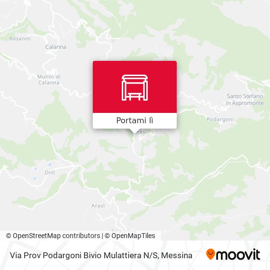 Mappa Via Prov Podargoni  Bivio Mulattiera N / S