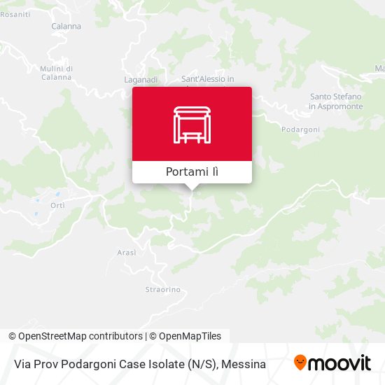 Mappa Via Prov Podargoni  Case Isolate (N / S)