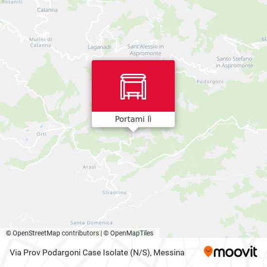 Mappa Via Prov Podargoni  Case Isolate (N / S)