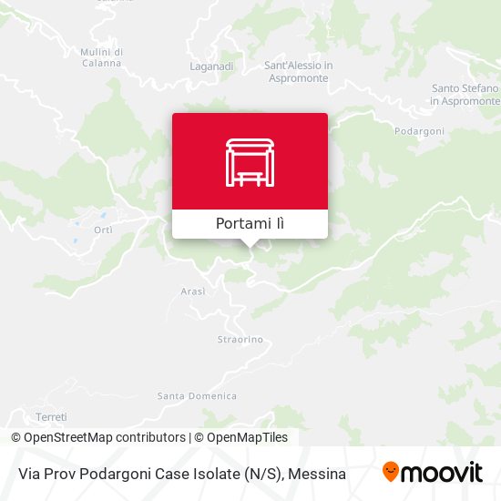 Mappa Via Prov Podargoni  Case Isolate (N / S)