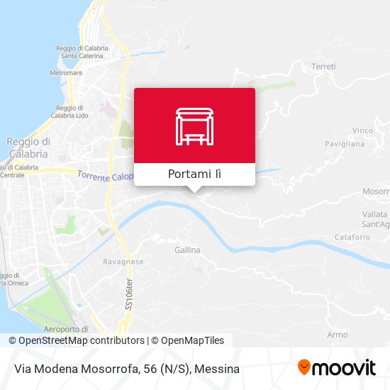 Mappa Via Modena Mosorrofa, 56 (N/S)