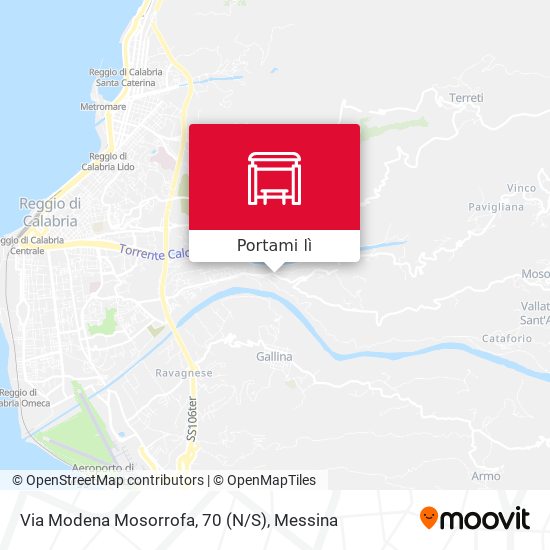 Mappa Via Modena Mosorrofa, 70 (N/S)