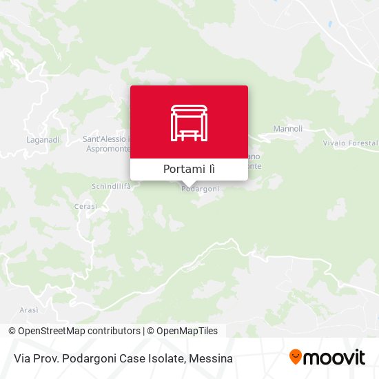 Mappa Via Prov. Podargoni  Case Isolate