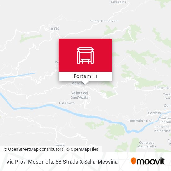 Mappa Via Prov. Mosorrofa, 58 Strada X Sella