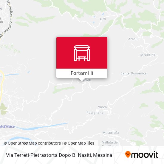 Mappa Via Terreti-Pietrastorta  Dopo B. Nasiti