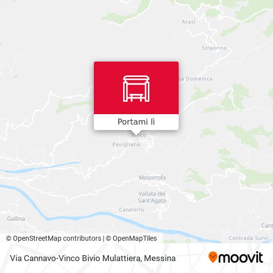 Mappa Via Cannavo-Vinco  Bivio Mulattiera