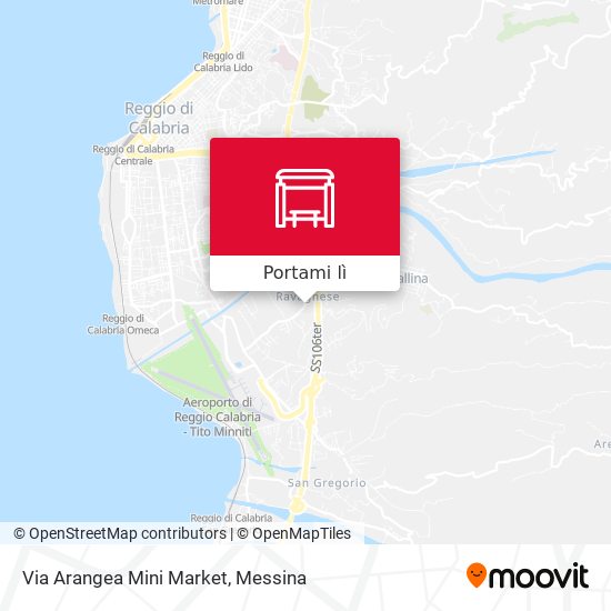 Mappa Via Arangea  Mini Market