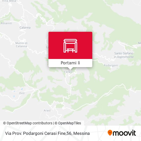 Mappa Via Prov. Podargoni  Cerasi Fine,56