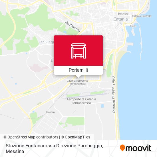 Mappa Stazione Fontanarossa Direzione Parcheggio