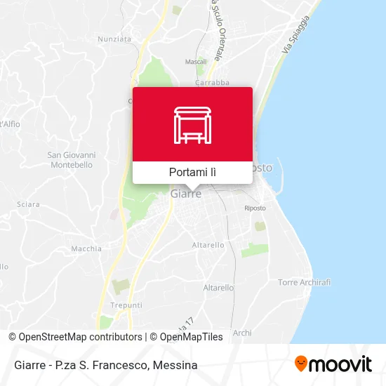 Mappa Giarre - P.za S. Francesco