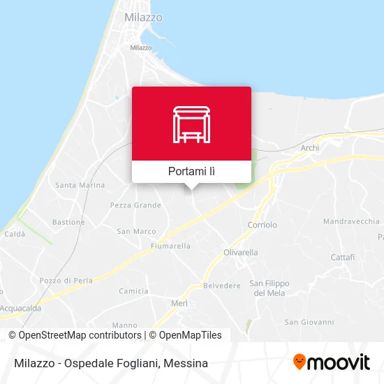 Mappa Milazzo - Ospedale Fogliani