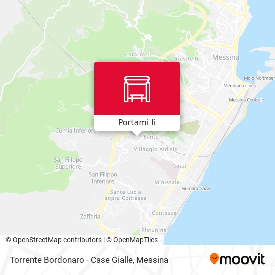 Mappa Torrente Bordonaro - Case Gialle