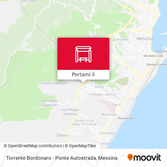 Mappa Torrente Bordonaro - Ponte Autostrada