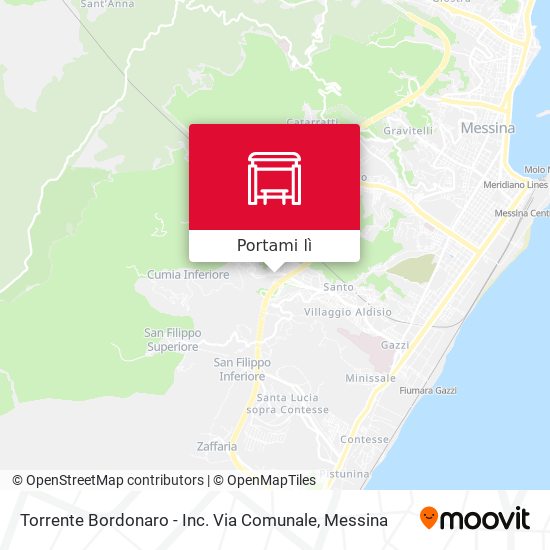 Mappa Torrente Bordonaro - Inc. Via Comunale