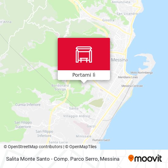 Mappa Salita Monte Santo - Comp. Parco Serro