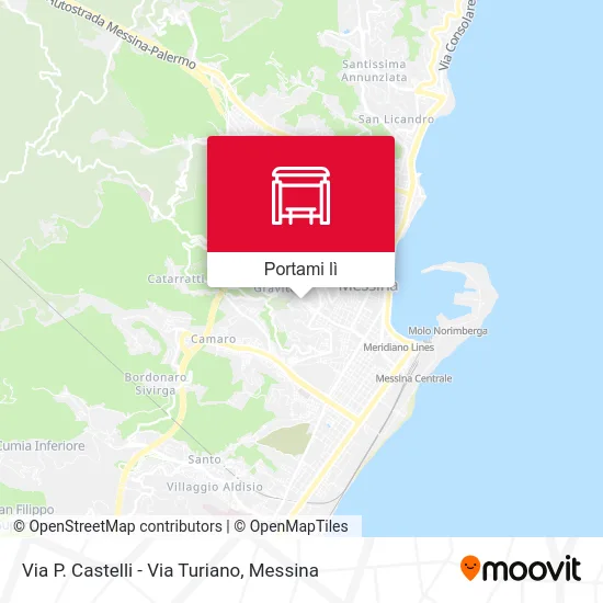 Mappa Via P. Castelli - Via Turiano