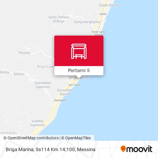 Mappa Briga Marina; Ss114 Km 14;100