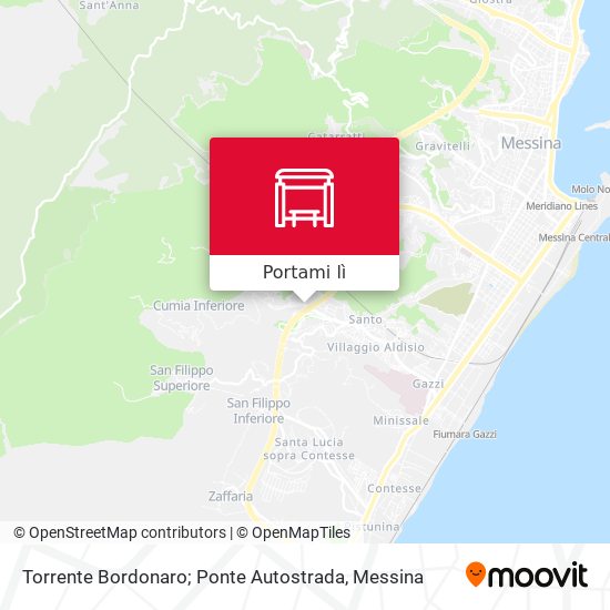 Mappa Torrente Bordonaro; Ponte Autostrada
