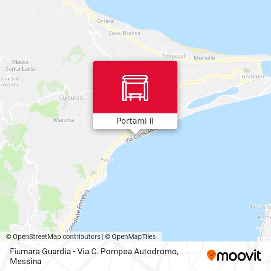 Mappa Fiumara Guardia - Via C. Pompea Autodromo