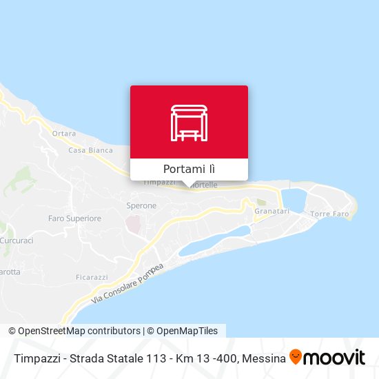 Mappa Timpazzi - Strada Statale 113 - Km 13 -400