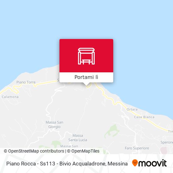 Mappa Piano Rocca - Ss113 - Bivio Acqualadrone