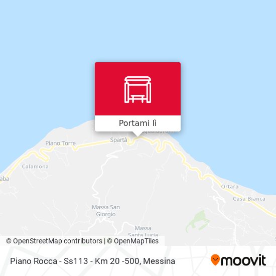 Mappa Piano Rocca - Ss113 - Km 20 -500