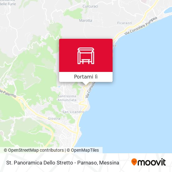 Mappa St. Panoramica Dello Stretto - Parnaso