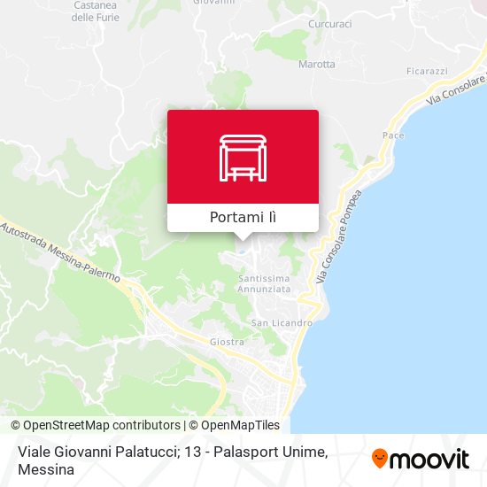 Mappa Viale Giovanni Palatucci; 13  - Palasport Unime