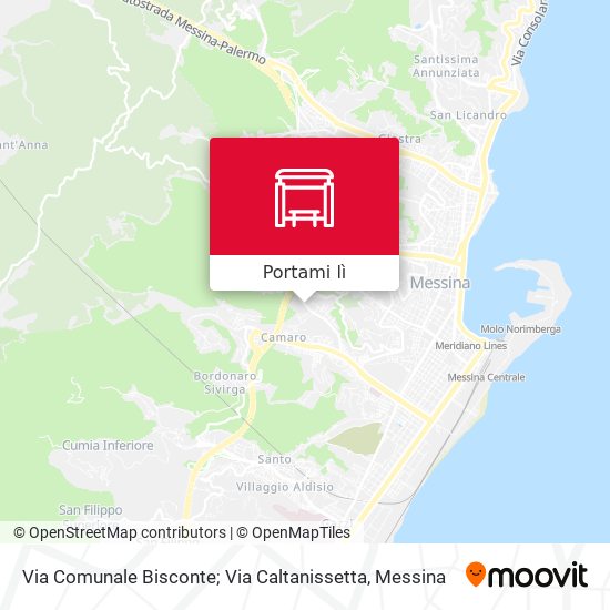 Mappa Via Comunale Bisconte; Via Caltanissetta