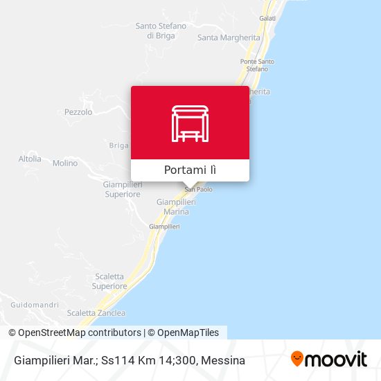 Mappa Giampilieri Mar.; Ss114 Km 14;300