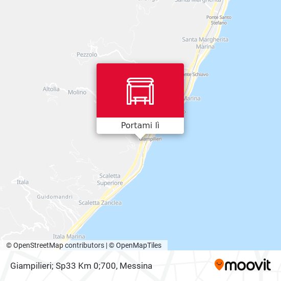 Mappa Giampilieri;  Sp33 Km 0;700