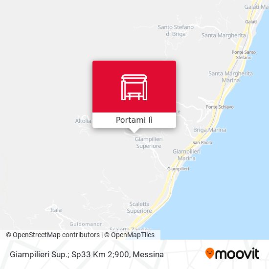 Mappa Giampilieri Sup.; Sp33 Km 2;900