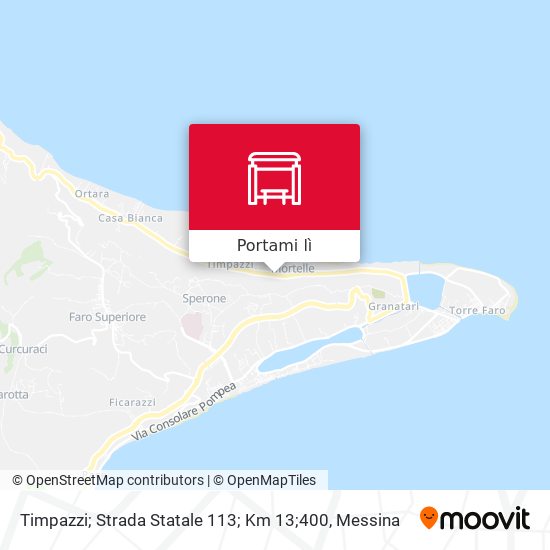 Mappa Timpazzi; Strada Statale 113; Km 13;400
