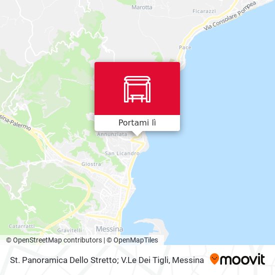 Mappa St. Panoramica Dello Stretto; V.Le Dei Tigli