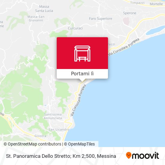 Mappa St. Panoramica Dello Stretto; Km 2;500