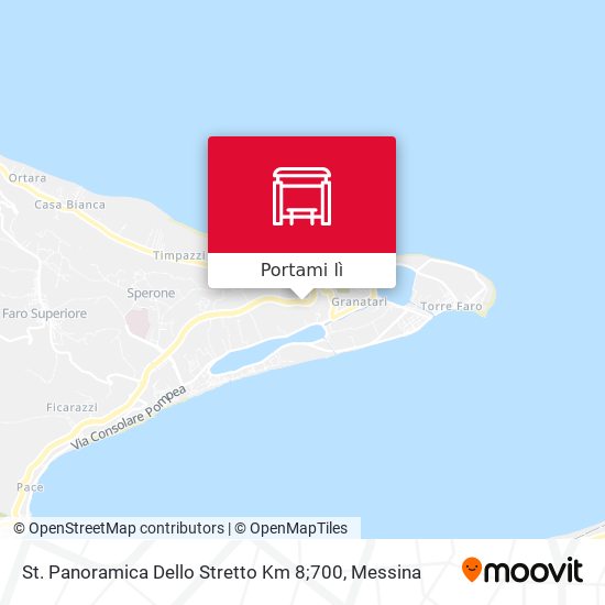 Mappa St. Panoramica Dello Stretto Km 8;700