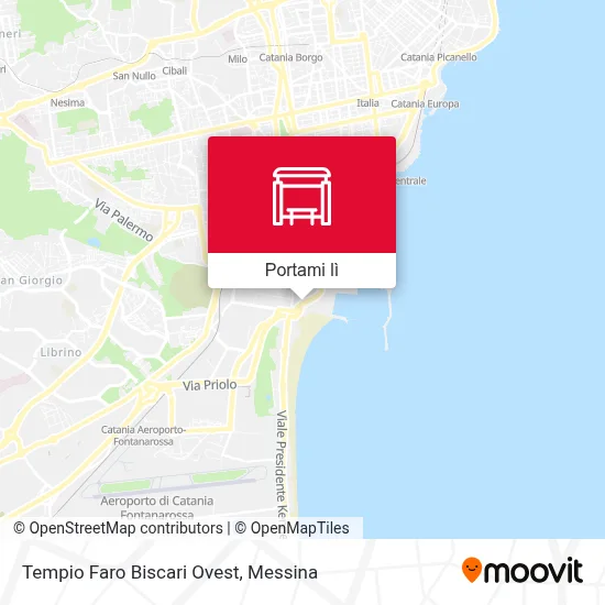 Mappa Tempio Faro Biscari Ovest