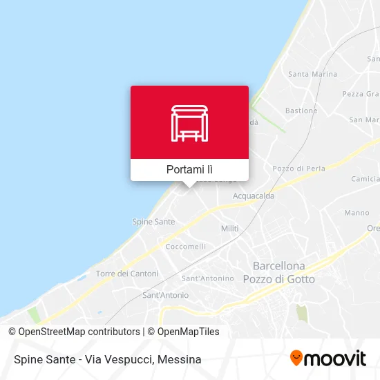 Mappa Spine Sante - Via Vespucci